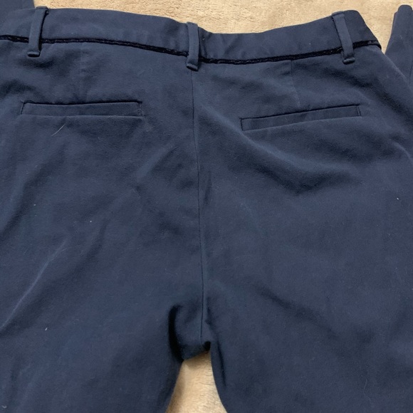 GAP vintage navy blue stretchy tuxedo pants with velvet piping - Picture 3 of 7